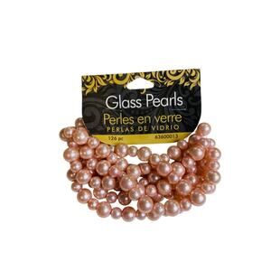 Cousin Glass Pearls Jewelry Making Pink 126 Piece 6-9mm 63600013